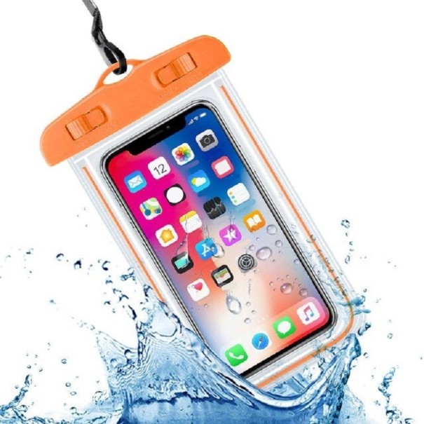 Vattentätt mobiltelefonfodral orange