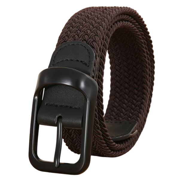 Vävt bälte 110 x 3,2 cm Elastiskt byxbälte för män med spänne i solid legering Snygg accessoar för vardagsbruk Praktiskt och bekvämt brun