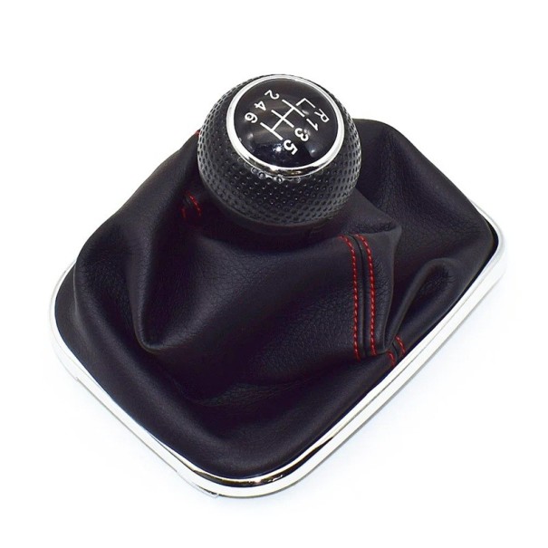 Växelspak med manschett för Volkswagen VW Golf 4 IV MK4 GTI R32 Bora Jetta, håldiameter 23 mm, manuell växellåda svart