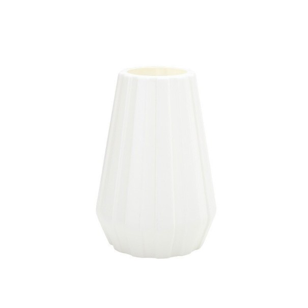 Váza T1804 bílá 16 cm