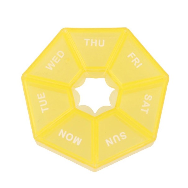 Veckoläkemedelsdispenser P3162 gul