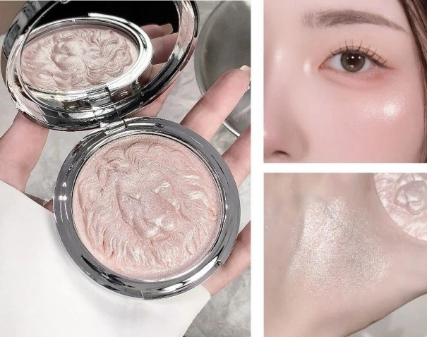 Vedenkestävä korostuspuuteri leijonateemalla Rose gold