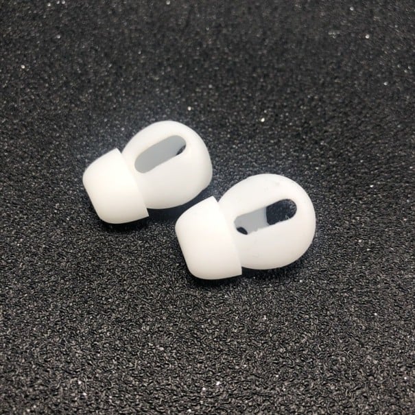 Védőkupakok füldugóval Apple Airpods 1 / 2 fülhallgatóhoz fehér