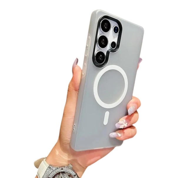 Védőtok Samsung Galaxy A07-hez Kétrétegű Felhúzott keret a kamera körül Elrejtett gombok Vezeték nélküli töltéshez fekete