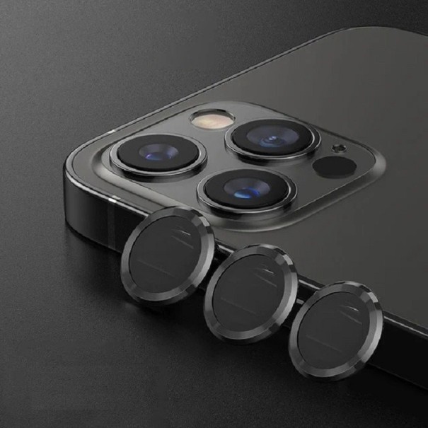 Védőüveg a hátsó kamerához iPhone 11 Pro/ 12 Pro készülékekhez fekete