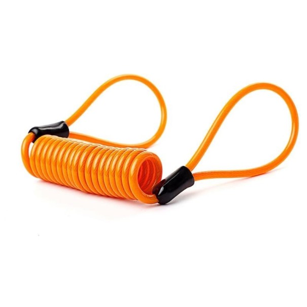 Veiligheidskabel voor motorslot 150 cm oranje