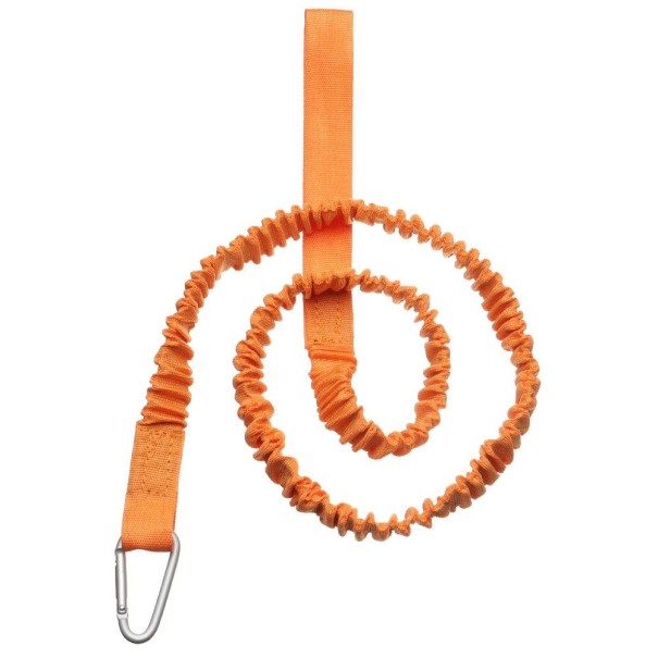 Veiligheidskoord met peddelkarabijnhaak oranje