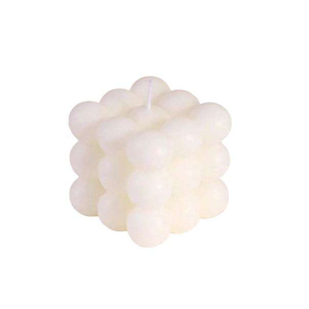 Vela de aromaterapia de soja de 6 x 6 cm, forma de cubo mágico, hecha a mano, decorativa, para bodas, adorno de cera de lujo. 1