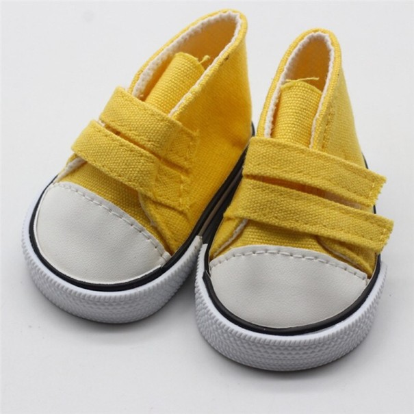 Velcro Shoes for Doll yellow