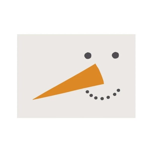 Velký plakát na zeď sněhulák zimní motiv 50 x 75 cm tisk na plátno vícebarevný měkký plakát pro interiérové použití bez rámu 1