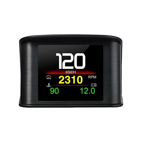 Velocímetro digital Ordenador de a bordo OBD2 HUD 6,8x4,6x7,3 cm 9 modos de visualización Alarma de velocidad Consumo de combustible Temperatura 1