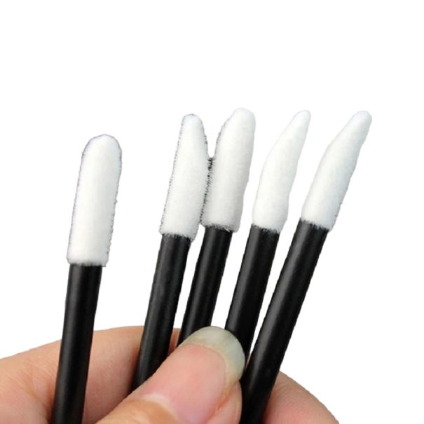 Velours applicators voor wimpers, wenkbrauwen en lippen 50 stuks Cosmetische make-uptool zwart