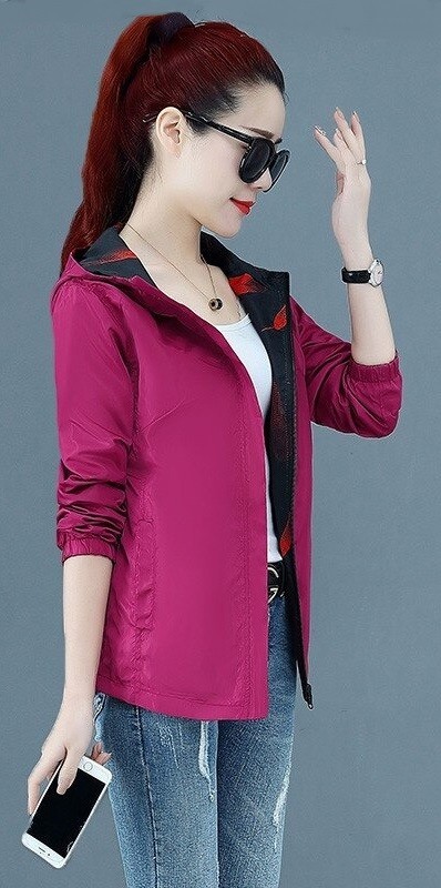 Vendbar damejakke P1471 lilla M