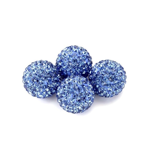Ventieldoppen met strass steentjes 4 st. blauw