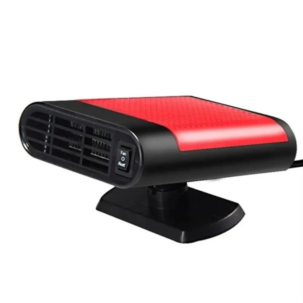 Ventilador com aquecimento para carro Aquecedor de ar para carro Ventilador de ar quente Descongelador para carro 12V 150W vermelho