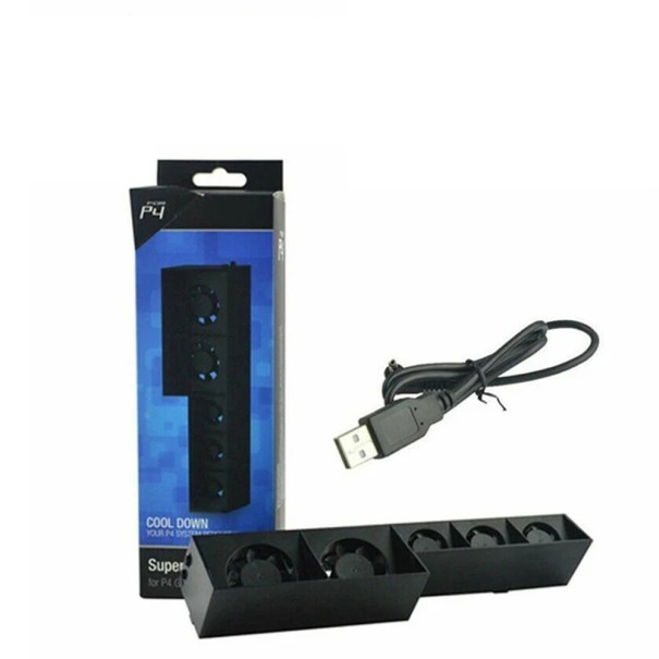 Ventilador de arrefecimento para Sony PS4 215 x 58 x 46 mm 5 ventiladores 3 modos de arrefecimento Funcionamento automático Suporte para arrefecedor 1