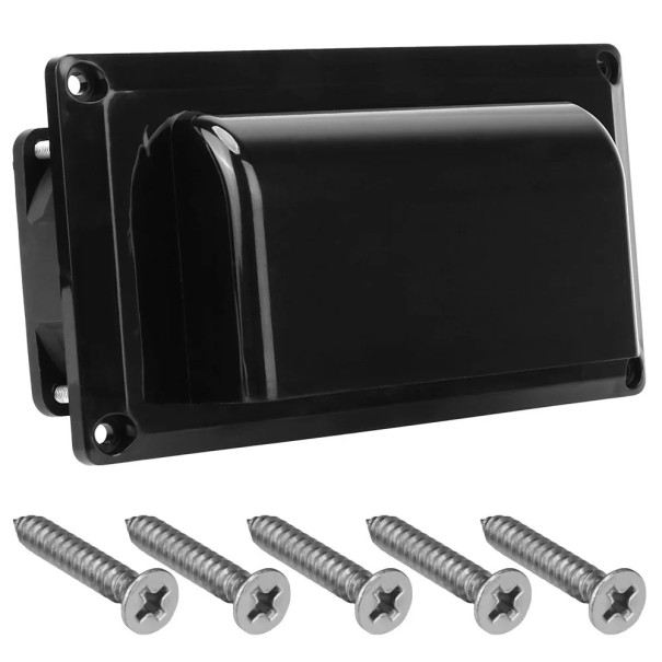 Ventilador lateral 12V para autocaravanas, barcos y yates 25W ventilador de extracción de plástico abertura de ventilación 150x80x75mm en color blanco y negro negro