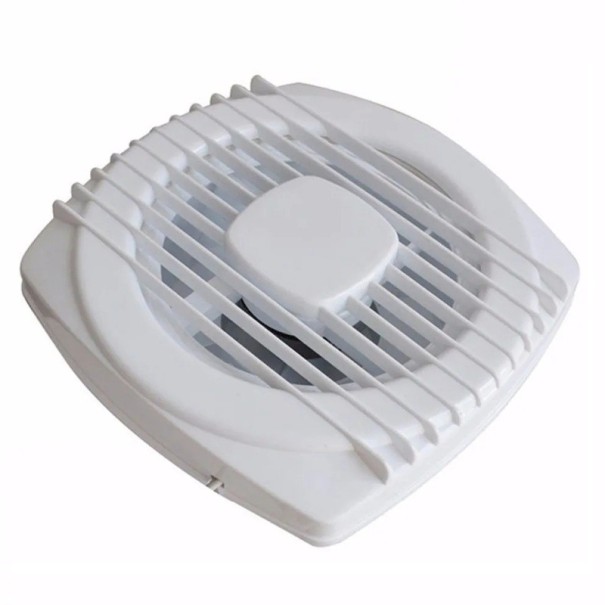 Ventilador silencioso 220V Ventilador de extração potente em plástico ABS Estrutura e lâmina anticorrosivas 200x200x150 mm Janela Parede Casa de banho WC Cozinha ficha EU 1