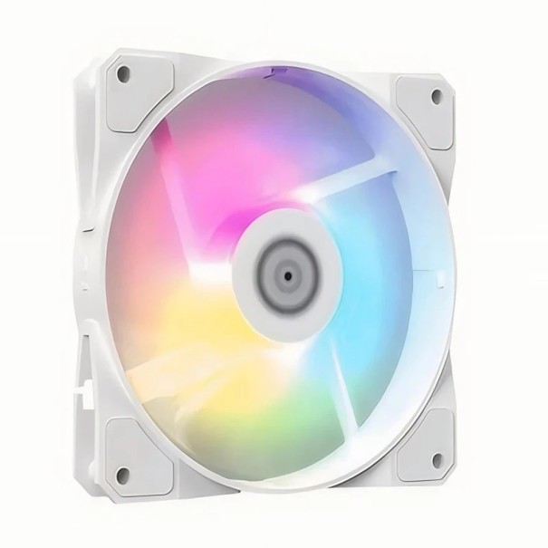 Ventilador TEUCER P16 RGB 120mm para caja de computadora, enfriador silencioso de arcoíris, ventilador 4PIN PWM, enfriamiento de CPU 12cm 120x120x25mm blanco