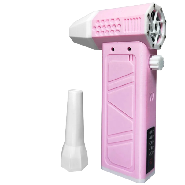 Ventilateur à poussière Aspirateur électrique sans fil Pistolet à air pour le nettoyage de voiture 140 000 tr/min rose