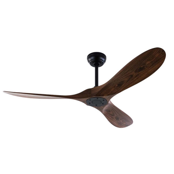 Ventilateur de plafond Ventilateur de plafond avec télécommande 100 V - 260 V 132 x 65 cm marron foncé