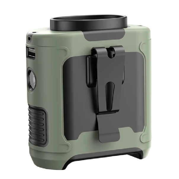 Ventilateur portable à clip 10000mAh avec lumière LED Powerbank Ventilateur extérieur Ventilateur de camping 9,8 x 8,6 cm vert