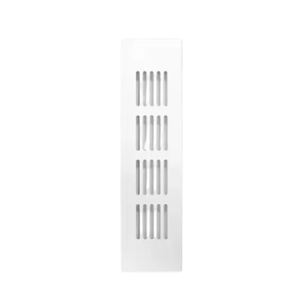 Ventilátor kryt z hliníkové slitiny, skříňka s větracím otvorem 50 mm x 225 mm, ideální pro větrání uzavřených prostor, kryt otvoru bílá