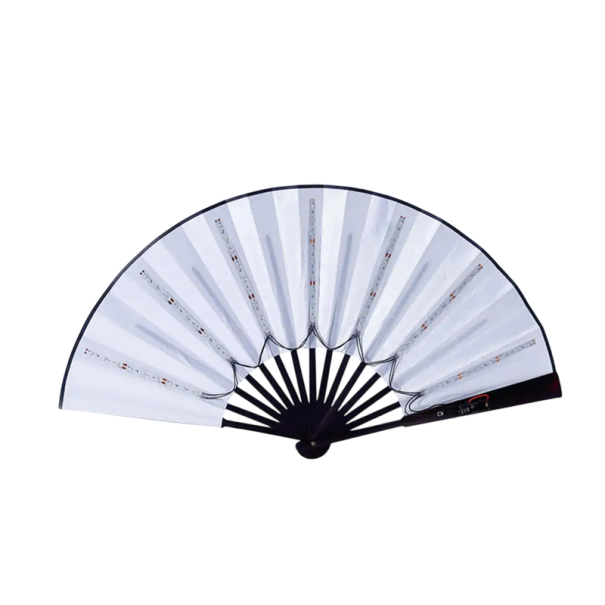 Ventilator pliabil cu LED cu iluminare de fundal colorată pe baterie 23A 12V Ventilator luminos pentru spectacol de dans Decorare luminoasă pentru festival