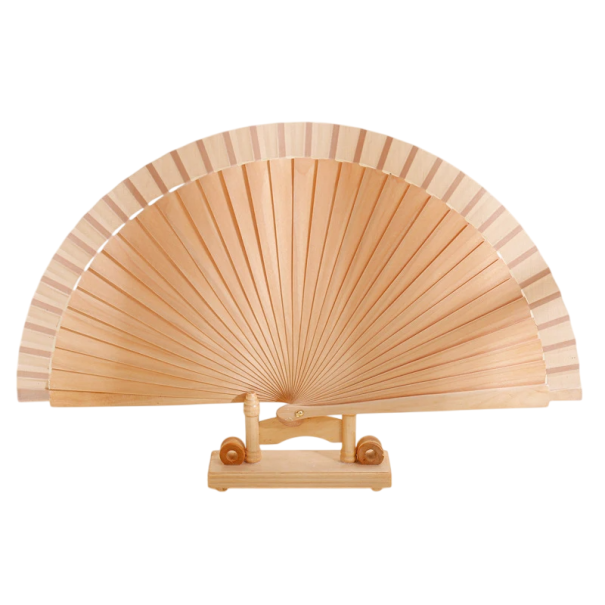 Ventilator pliant chinezesc 23 cm evantai oriental tradițional din hârtie și lemn Accesoriu de decorare cadou pentru costume și spectacole bej