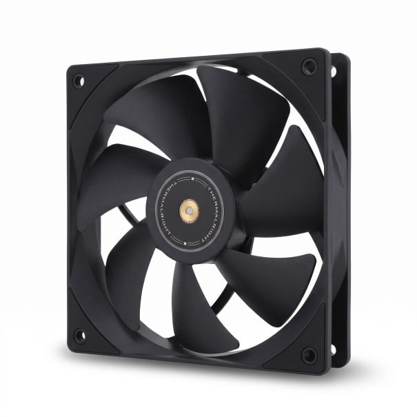 Ventilator TL-G12B 120 x 120 x 25 mm med 4-pin PWM regulering og hydraulisk leje 1500 omdr./min 62,6 CFM sort til PC kabinet 1
