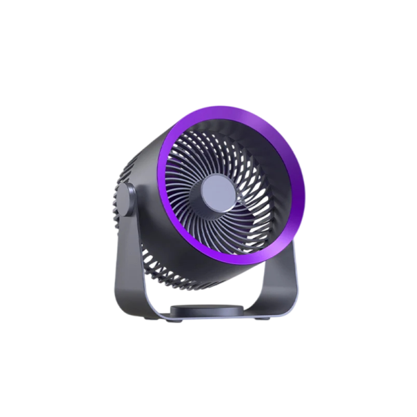 Ventilatore wireless multifunzionale 4000mAh Grigio Ventilatore da tavolo portatile silenzioso Ventilatore a parete e a soffitto Raffreddatore d'aria ABS PP Silicone 1