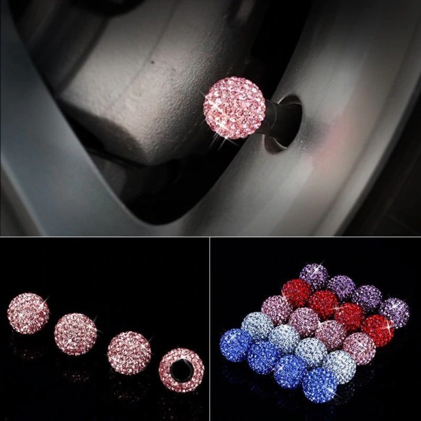 Ventillock med strass 4 st.