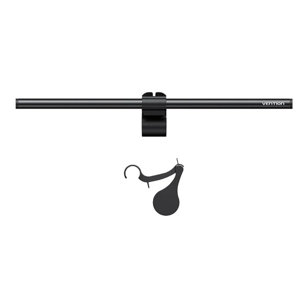 Vention 41 cm LED Light Bar for Monitor Asymmetrical Light Glare-Free Gravity Mount 3 Colour Temperatures Dimming Aluminium USB-C 1