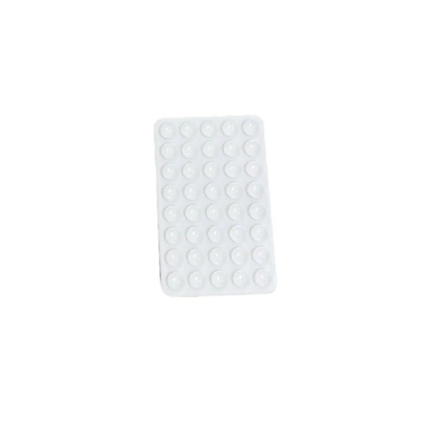 Ventosa de silicona de doble cara para teléfono 10 x 6,5 cm Soporte para teléfono móvil Soporte de pared Soporte autoadhesivo para vídeos Selfie Casa Oficina blanco