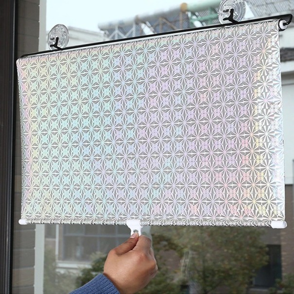 Verduisterend rolgordijn met zuignappen Verduisterend raamgordijn 50 x 125 cm grijs