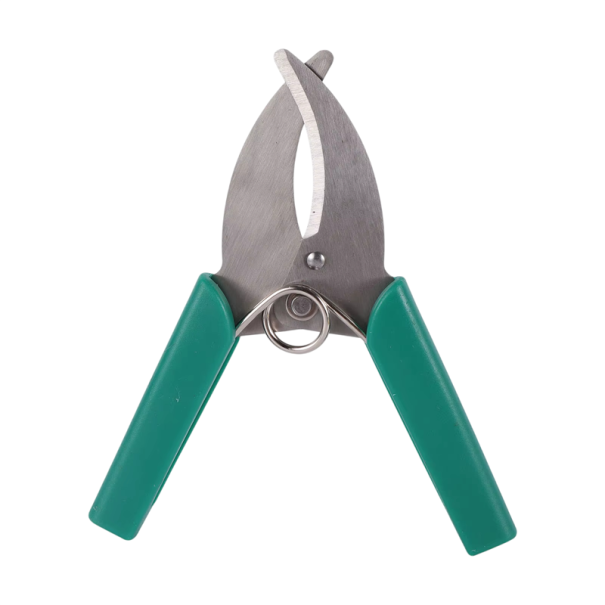 Veredeln Scheren mit flacher Klinge 115 x 145 mm aus Stahl in Grün zum Abziehen von Rinde und Schneiden von Ästen an Obstbäumen