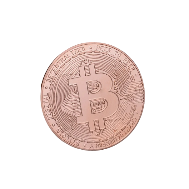 Vergoldete Bitcoin-Münze, Sammlermünze, Bitcoin-Krypto-Münze aus Metallimitation, 4 cm 1