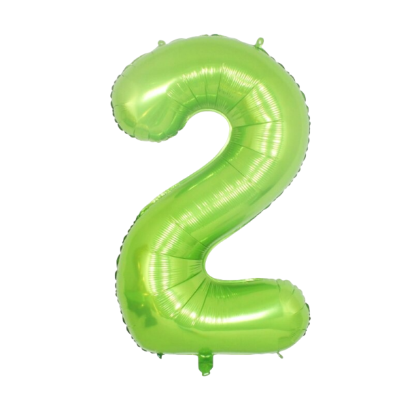 Verjaardagsballon met cijfer groen 101,5 cm 2