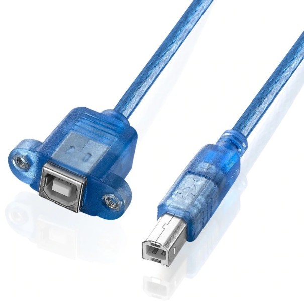 Verlängerungskabel für USB-B F/M-Drucker blau 1 m