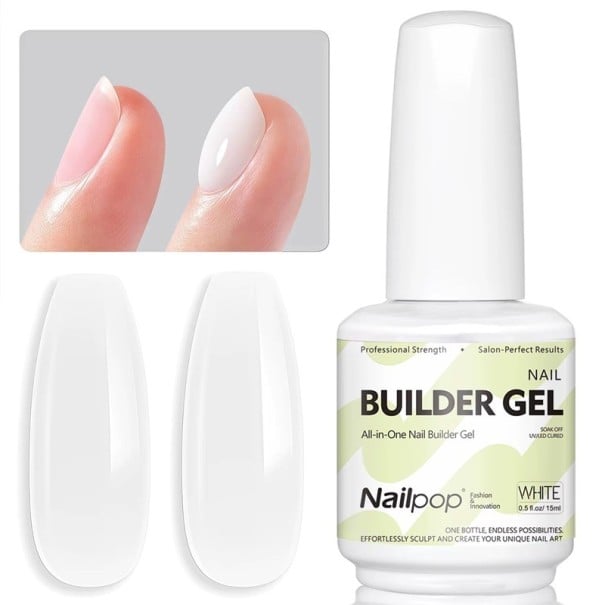 Vernis gel 15 ml UV renforçant et allongeant gel Gel de construction multifonction pour le modelage, la réparation et le collage blanc