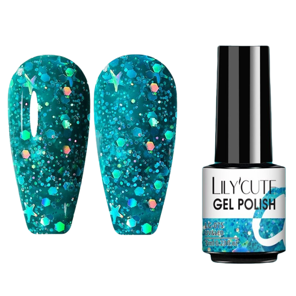 Vernis gel avec paillettes 1