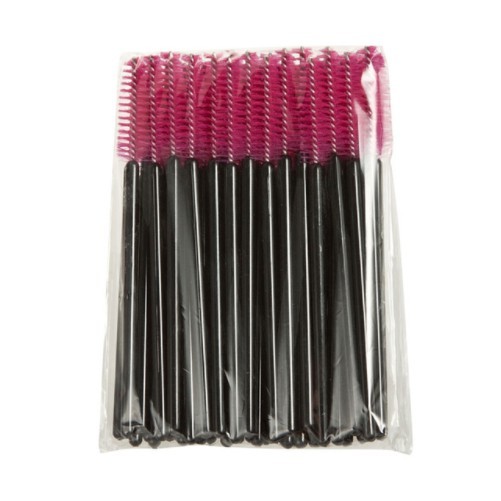 Verpakking van 50 mascara-applicators zwart - roze