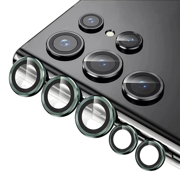 Verre de protection pour lentilles de caméra pour Samsung Galaxy S23 Plus vert