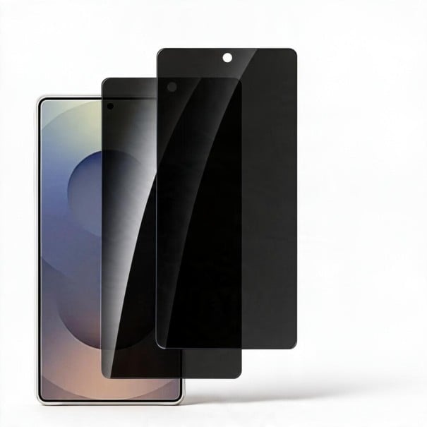 Verre trempé anti-espion pour Samsung Galaxy S25 Ultra Pack de 2 pièces Protection de l'écran contre les rayures Noir Avec ouverture pour la caméra 1