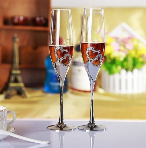 Verres à champagne de mariage - 2 pcs 1