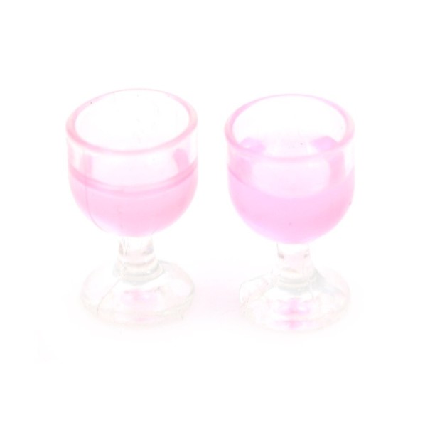 Verres à vin pour poupée 2 pcs 1