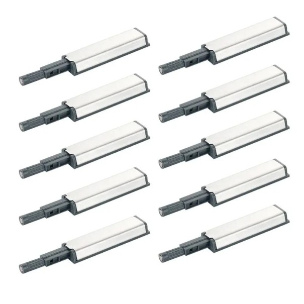 Verrou à pression magnétique pour armoires 10 pcs Bloqueur métallique avec bouton Magnétique réglable pour une ouverture et fermeture faciles des portes 1