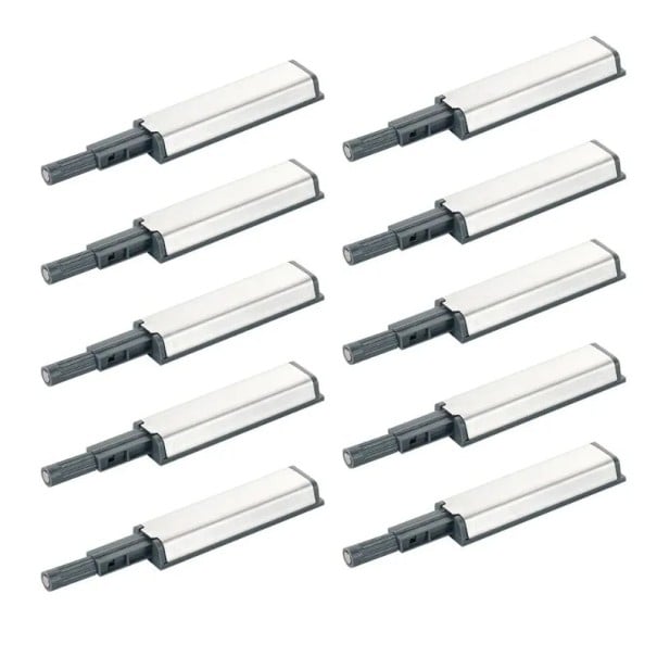 Verrou à pression magnétique pour armoires 10 pcs Bloqueur métallique avec bouton Magnétique réglable pour une ouverture et fermeture faciles 1