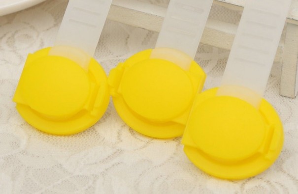Verrou de sécurité pour enfants pour armoire - 10 pièces jaune