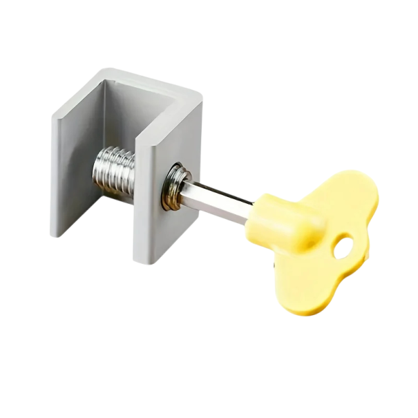Verrou de sécurité pour fenêtre coulissante et porte 30 x 24 x 16 mm support métallique avec vis et clé contre l'ouverture 1